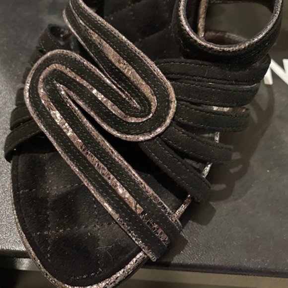 Chanel Heel Quilted Sole Black Silver 36 - Picture 2 of 10